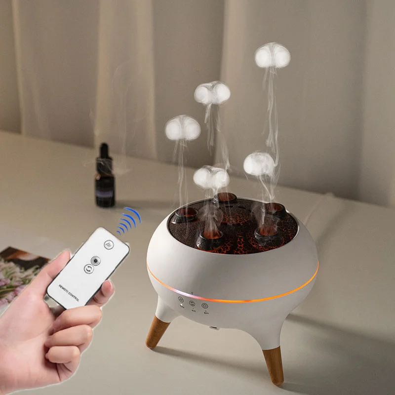Outdoor Furniture Oil - ダイナミッククラゲ空気加湿器 250 ミリリットルエッセンシャルオイルディフューザーリモコン寝室加湿器 7 カラフルなナイトライト