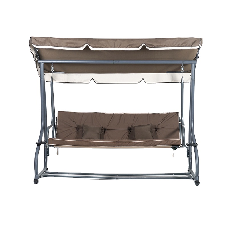 Garden Bench Metal - oe-Oeytreeデラックスガーデンパティオスイングチェア錬鉄製メタルベンチテーブル屋外キャノピーガゼボパーゴラビーチスイングチェア #