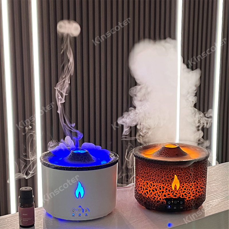 Outdoor Furniture Oil - KINSCOTER 火山炎アロマディフューザークラゲスモークリング空気加湿器 360 ミリリットルアロマセラピーエッセンシャルオイルディフューザークールギフト