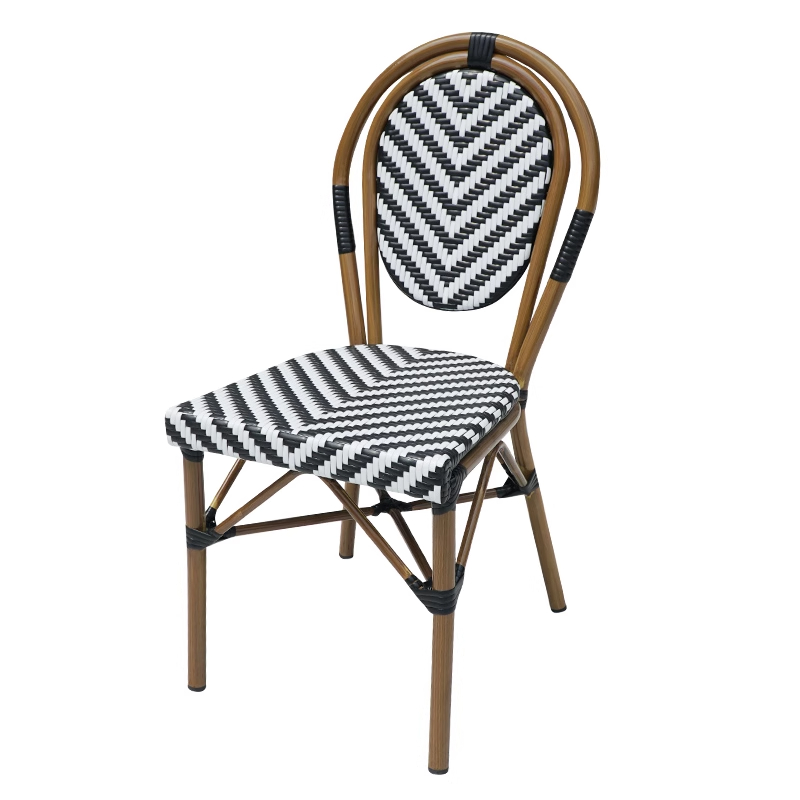 Outdoor Furniture Metal Chairs - 屋外家具セット PVCラタンチェア 屋外用椅子 中庭・庭に最適 防水メタルテーブルと椅子