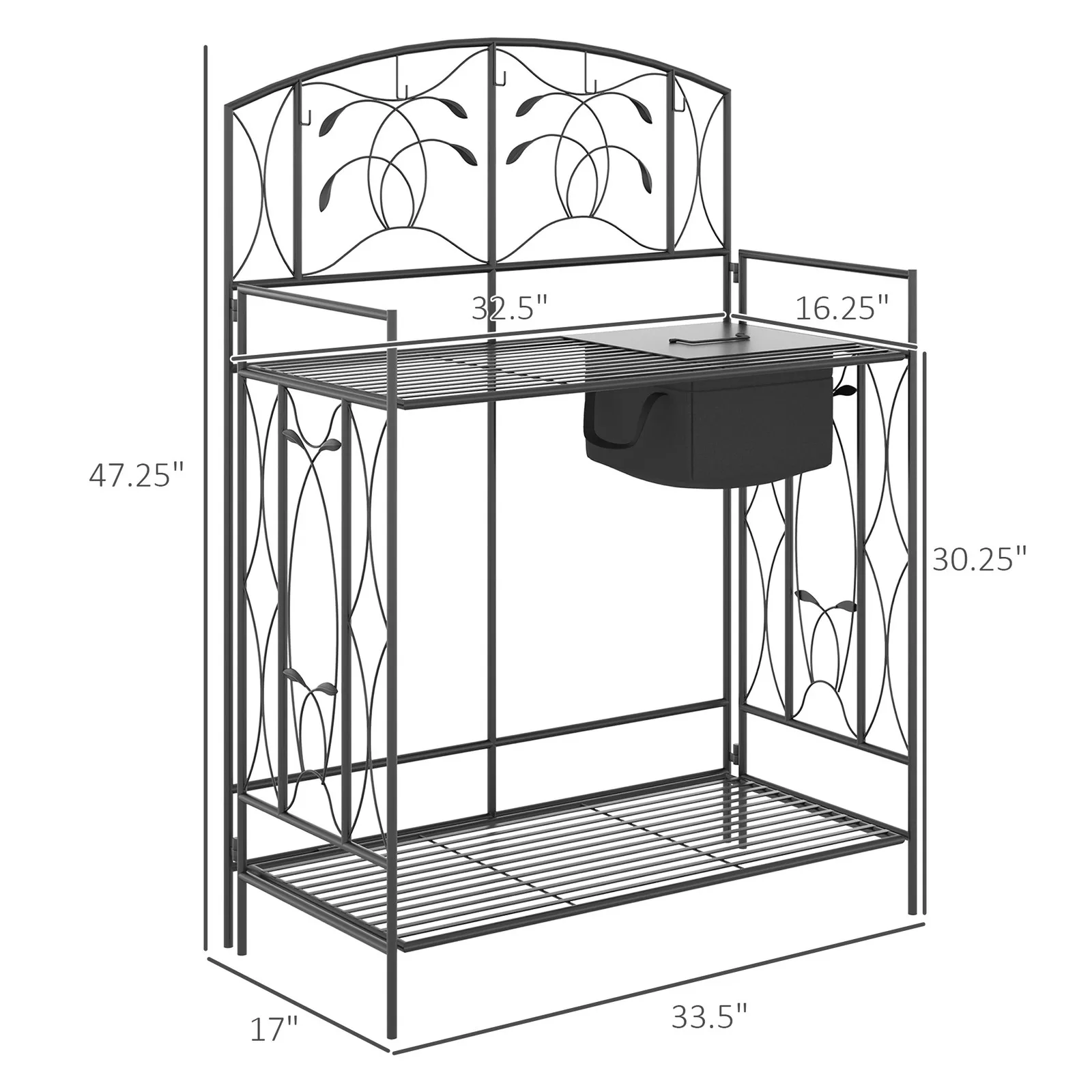 ガーデン用金属製植栽テーブル、屋外用植栽ベンチ（バッグ、フッ - Garden Bench Metal のレビューと価格