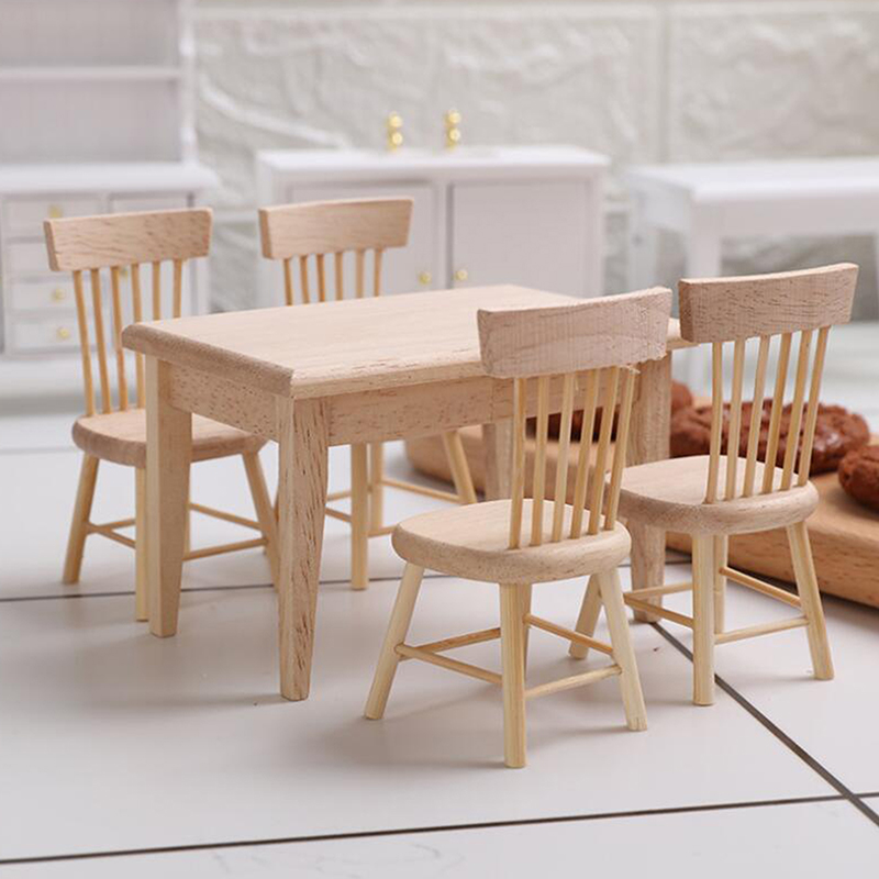 1/12 ミニチュアドールハウス家具木製ダイニングテーブルと - Bistro Table Set のレビューと価格