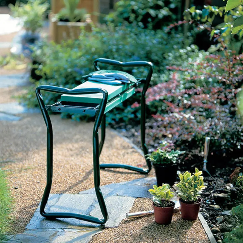 多機能折りたたみ式ガーデンニーラーシートスツール、取り外し可 - Garden Bench Metal のレビューと価格