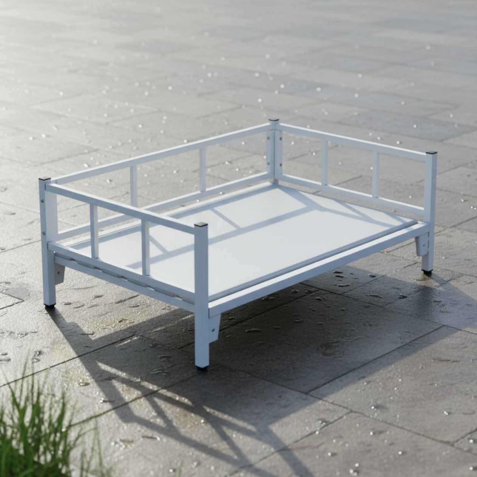 一年中使える高床式ドッグベッド、高床式ペットコット、屋内外兼 - Outdoor Furniture Year Round のレビューと価格