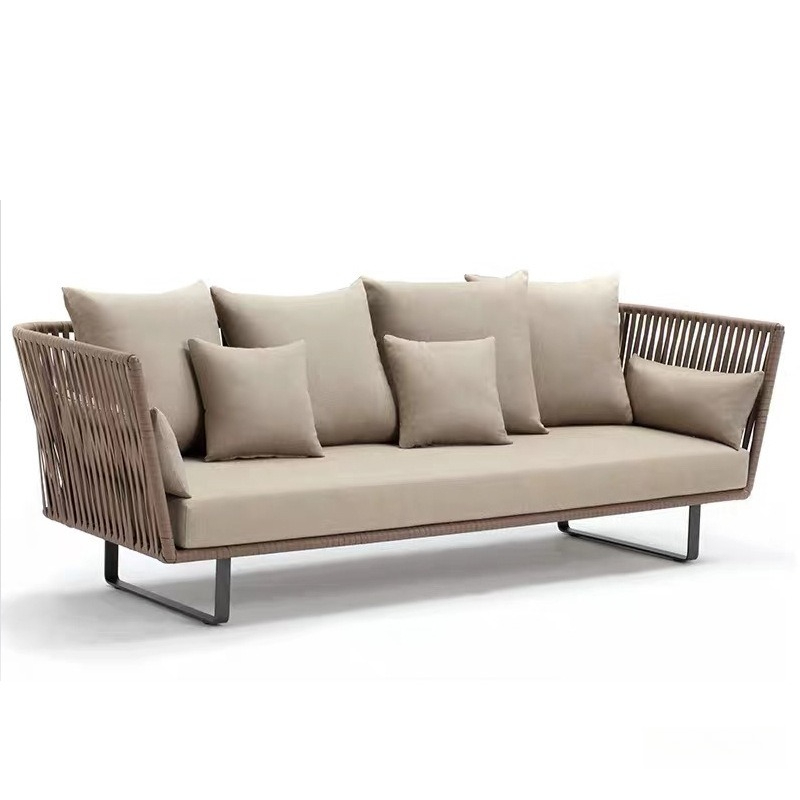屋外ラタンソファセット 防水 3人掛け 椅子とコーヒーテーブ - Outdoor Furniture Metal Chairs のレビューと価格