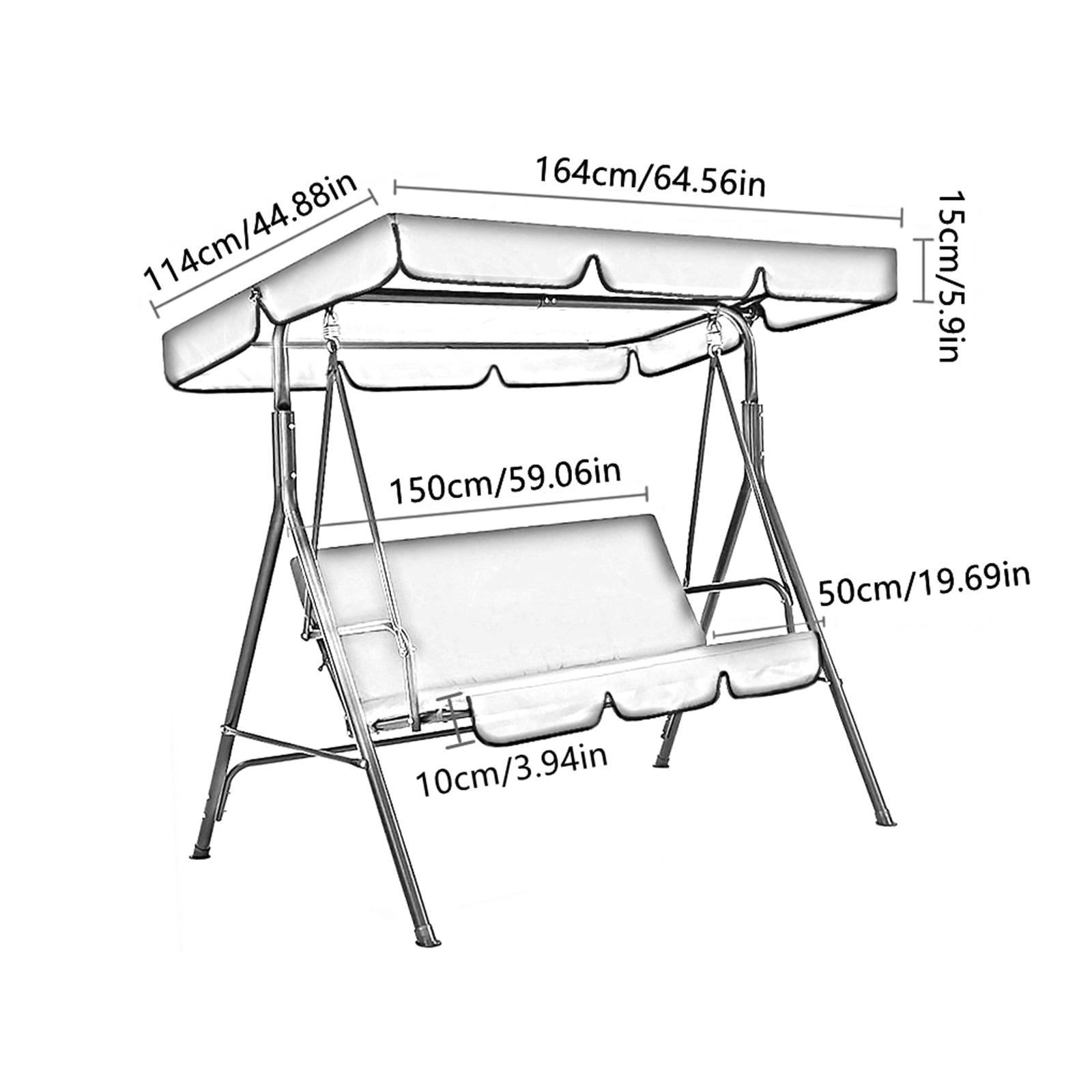 パティオスイングキャノピー交換用カバー、3人掛けガーデンスイ - Outdoor Furniture Manufacturer のレビューと価格