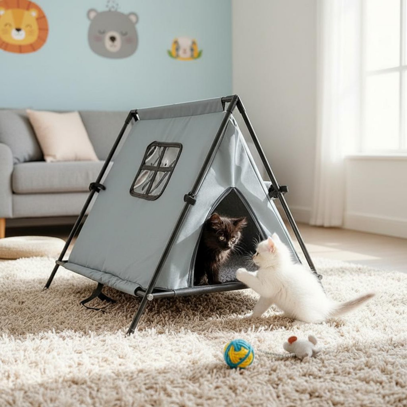 保温性のある猫ハウス、一年中使えるポータブル猫小屋、ペット家 - Outdoor Furniture Year Round のレビューと価格