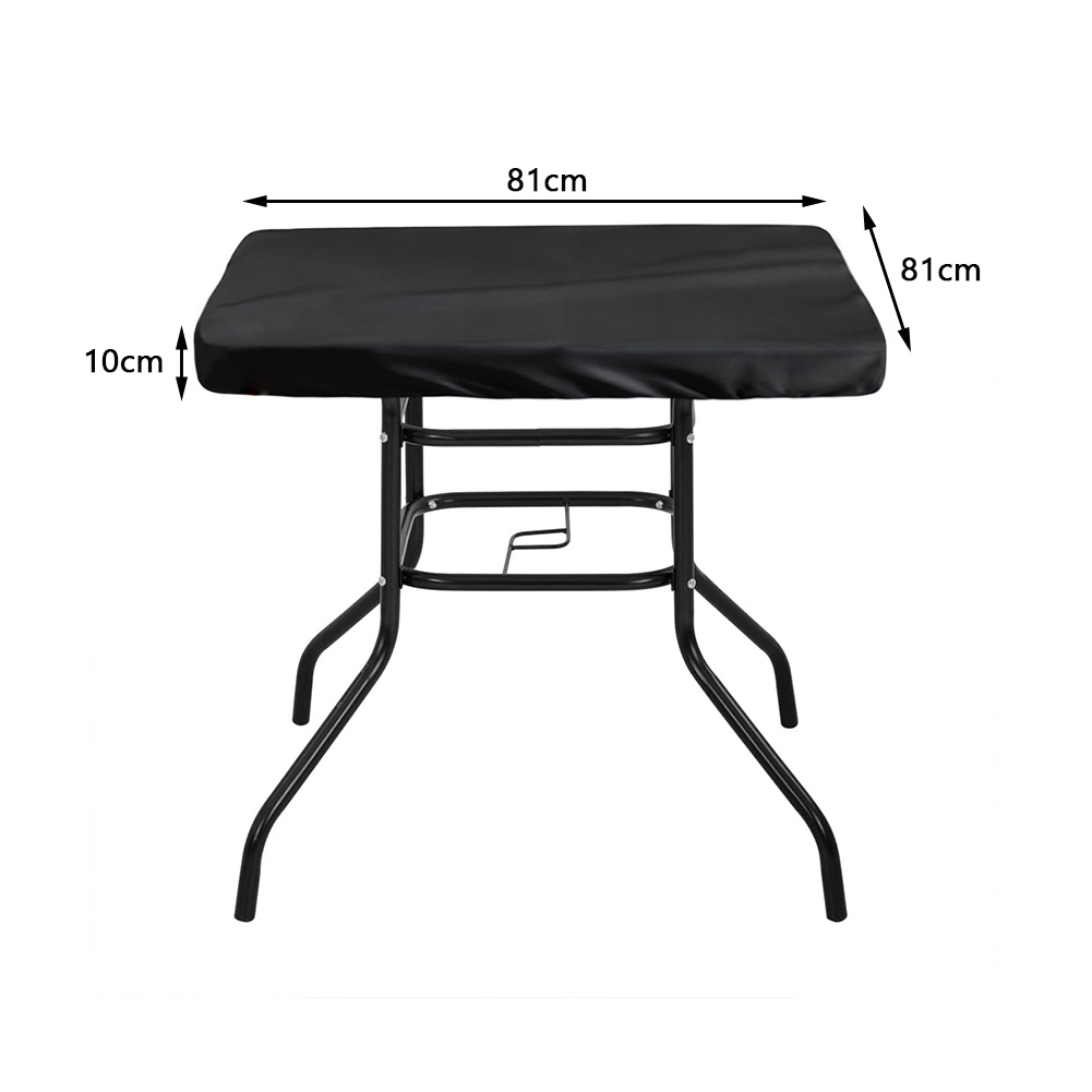 黒色の210Dオックスフォード防水スクエアパティオテーブルカ - Outdoor Furniture Manufacturer のレビューと価格