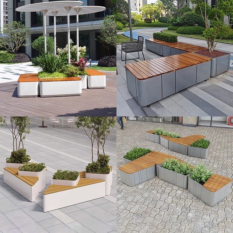 屋外用金属製プランターベンチシート、エレガントな植木鉢デザイ - Garden Bench Metal のレビューと価格