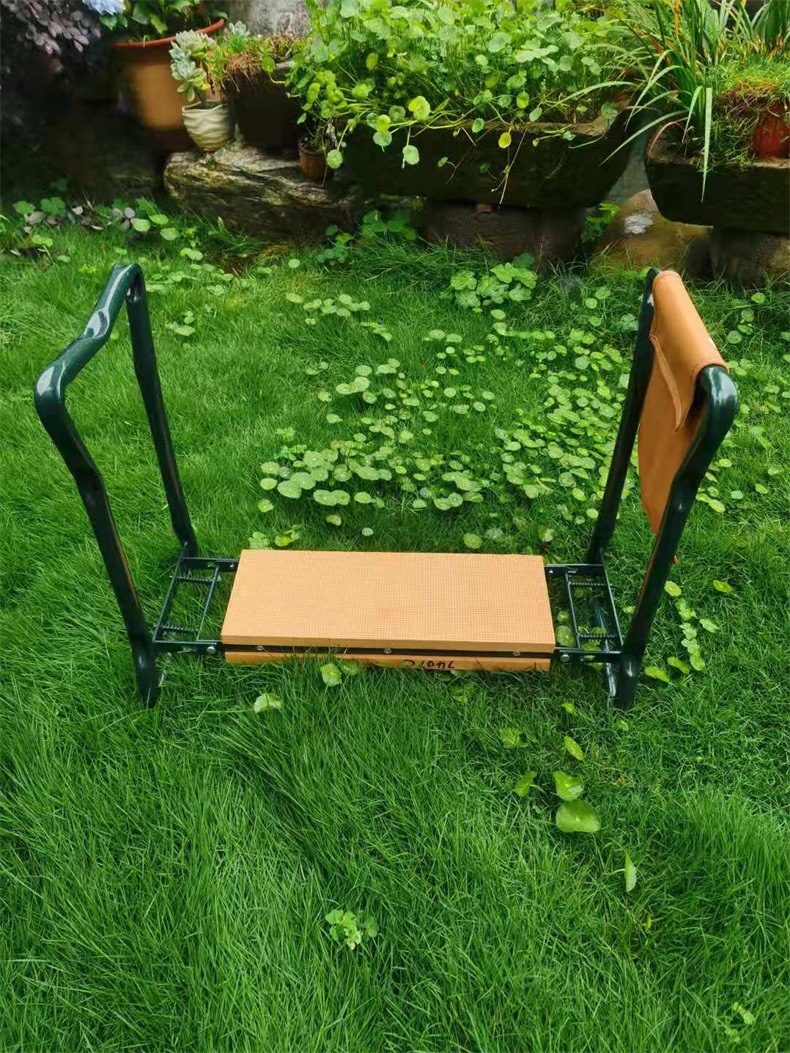 ポータブル折りたたみ式ガーデンニーラースツール 2 in 1 - Garden Bench Metal のレビューと価格