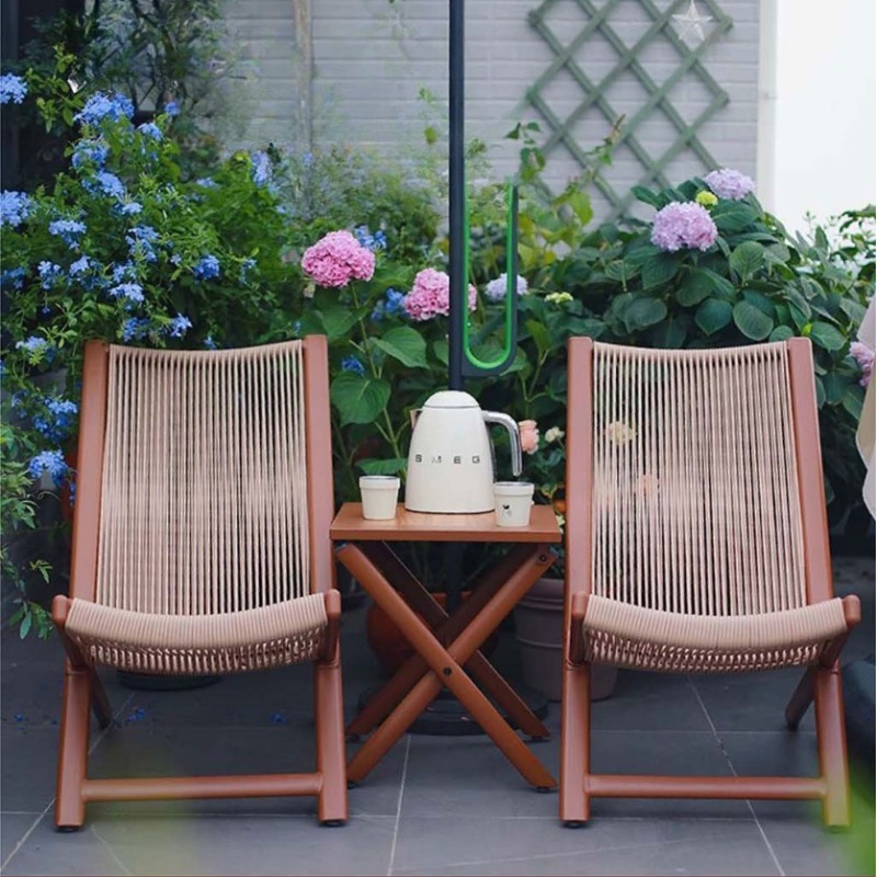 ラタン織り屋外ラウンジチェア 鉄製焼付塗装 ガーデンチェア  - Outdoor Furniture Metal Chairs のレビューと価格