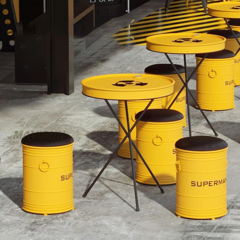 錬鉄製のオイルドラムデッキ,ミルクティーのテーブルと椅子の組 - Outdoor Furniture Oil のレビューと価格