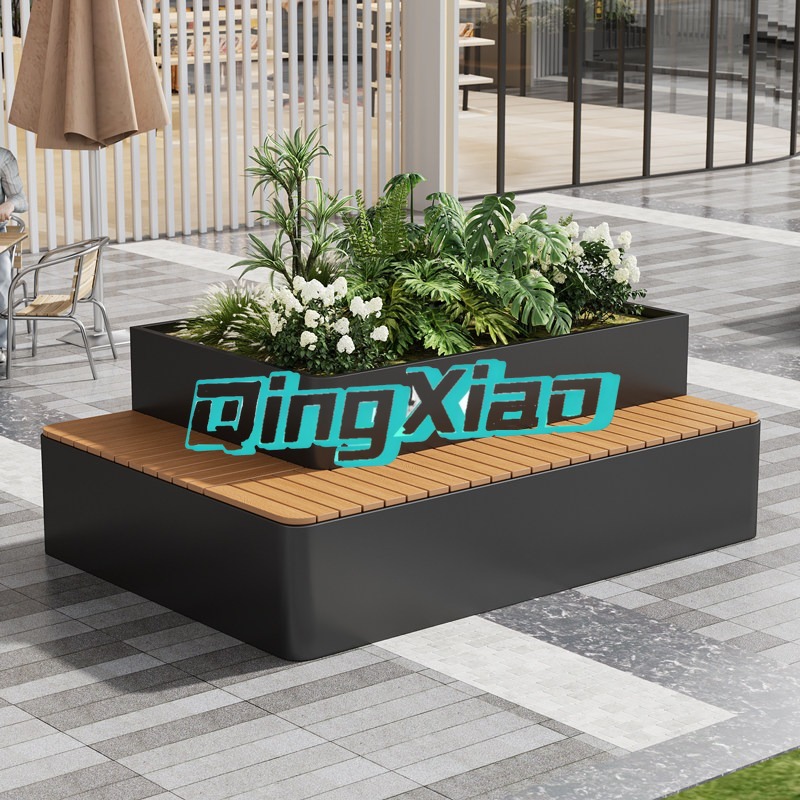 屋外ベンチ（プランター内蔵）耐候性ウッドプラスチック複合材シ - Garden Bench Metal のレビューと価格
