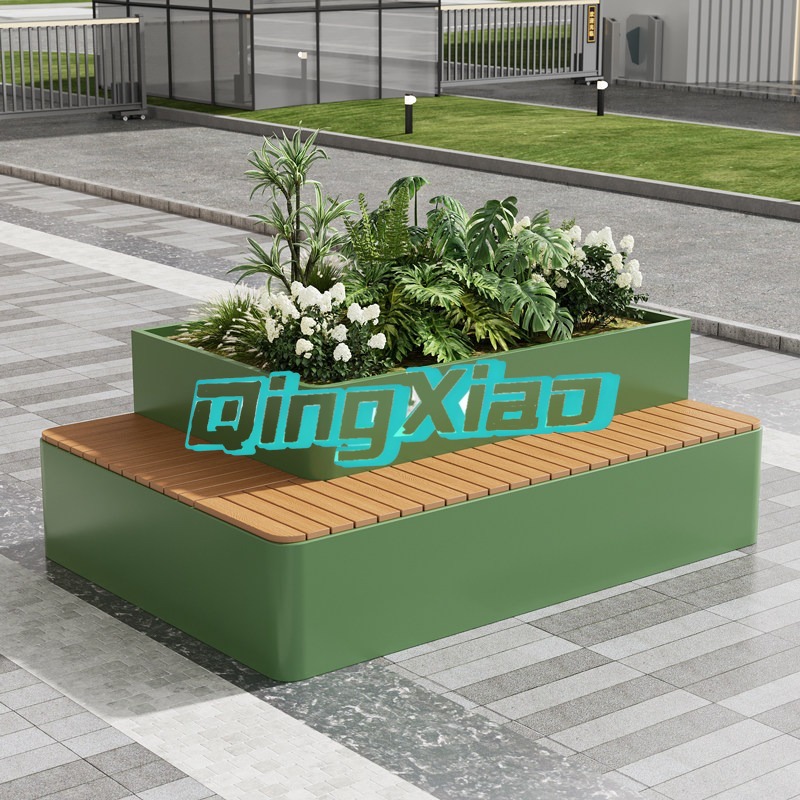 屋外ベンチ（プランター内蔵）耐候性ウッドプラスチック複合材シ - Garden Bench Metal のレビューと価格