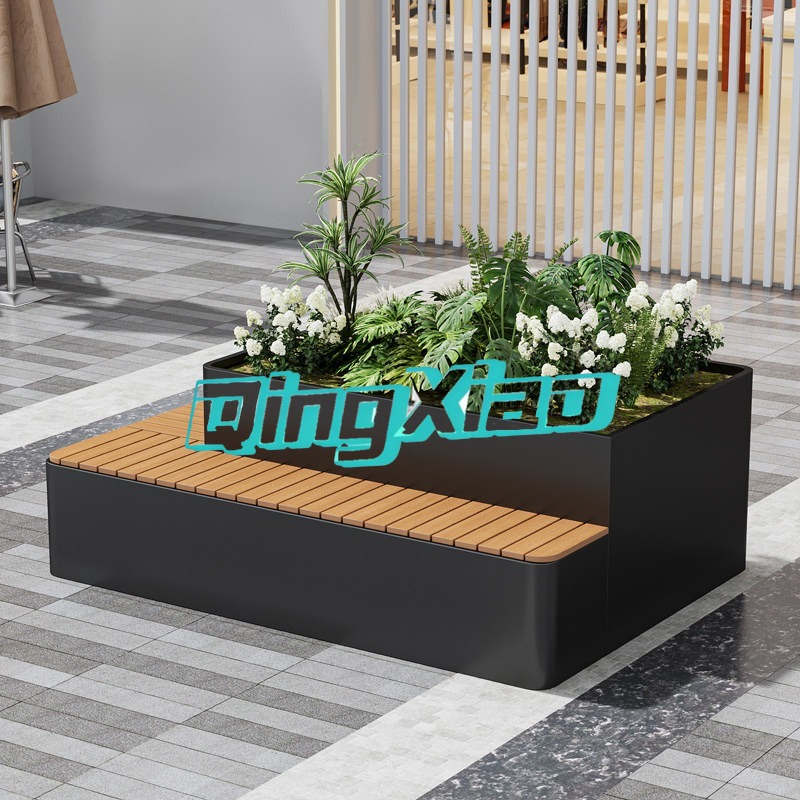 屋外ベンチ（プランター内蔵）耐候性ウッドプラスチック複合材シ - Garden Bench Metal のレビューと価格